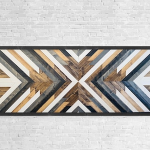 Pebblestone, Geometric Wood Wall Art, Wood Wall Art, Geometric Wood Art, Wood Art, Large Wood Art, Tribal Wood Art, Boho Boho Wood Art image 2