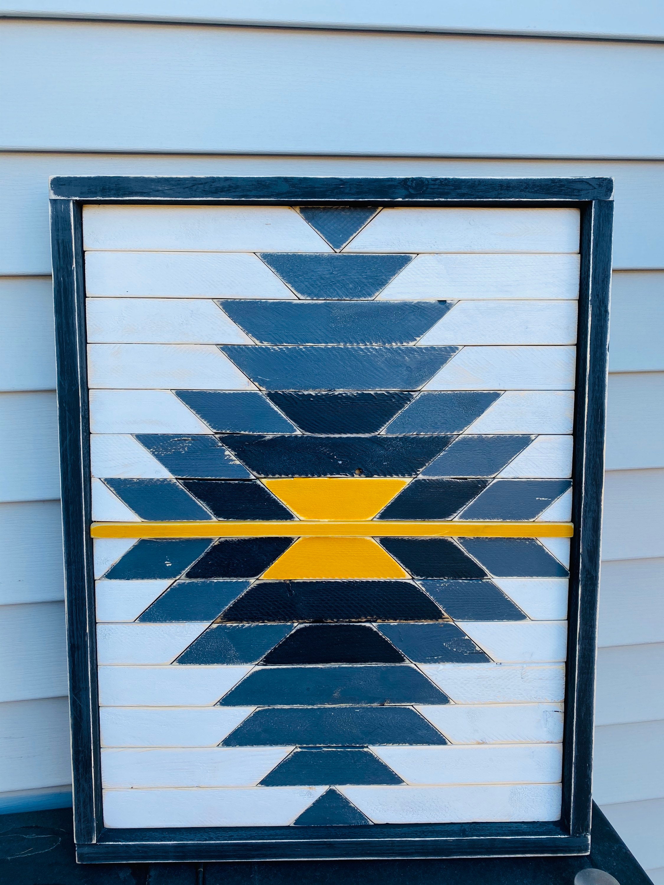 Aztec Geometric Wood Wall Art Wood Wall Art Tribal Art Etsy