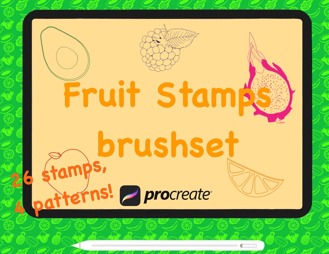 Fruit Stamp Brush Set for Procreate - Etsy