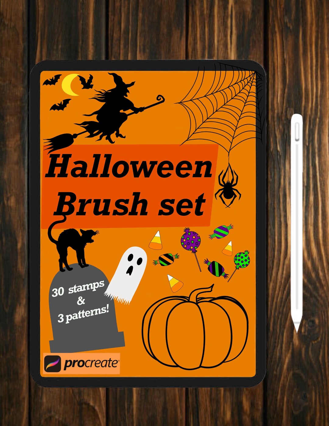 Halloween Brush Set for Procreate Etsy