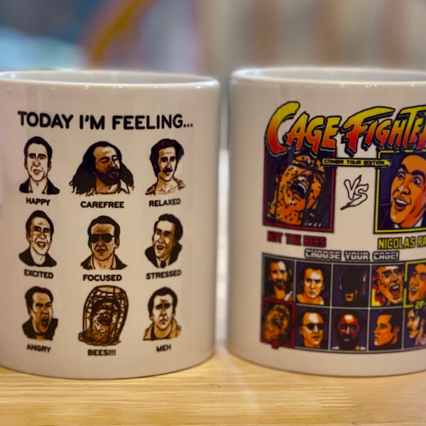 Nick Cage  | Nicholas Cage | Cage Fighter | Video Game   | Coffee| Tea  | Mug | 11oz | Funny