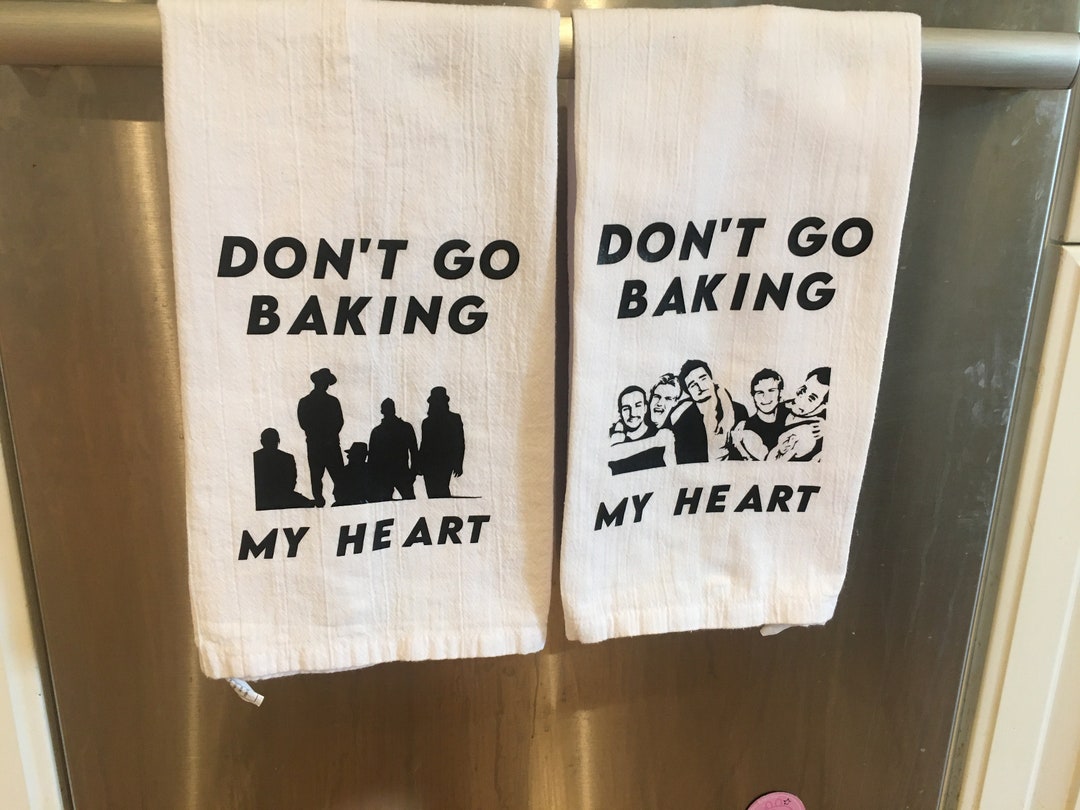 Don't Go Baking My Heart Backstreet Boys Towel Funny Music Pun Towel