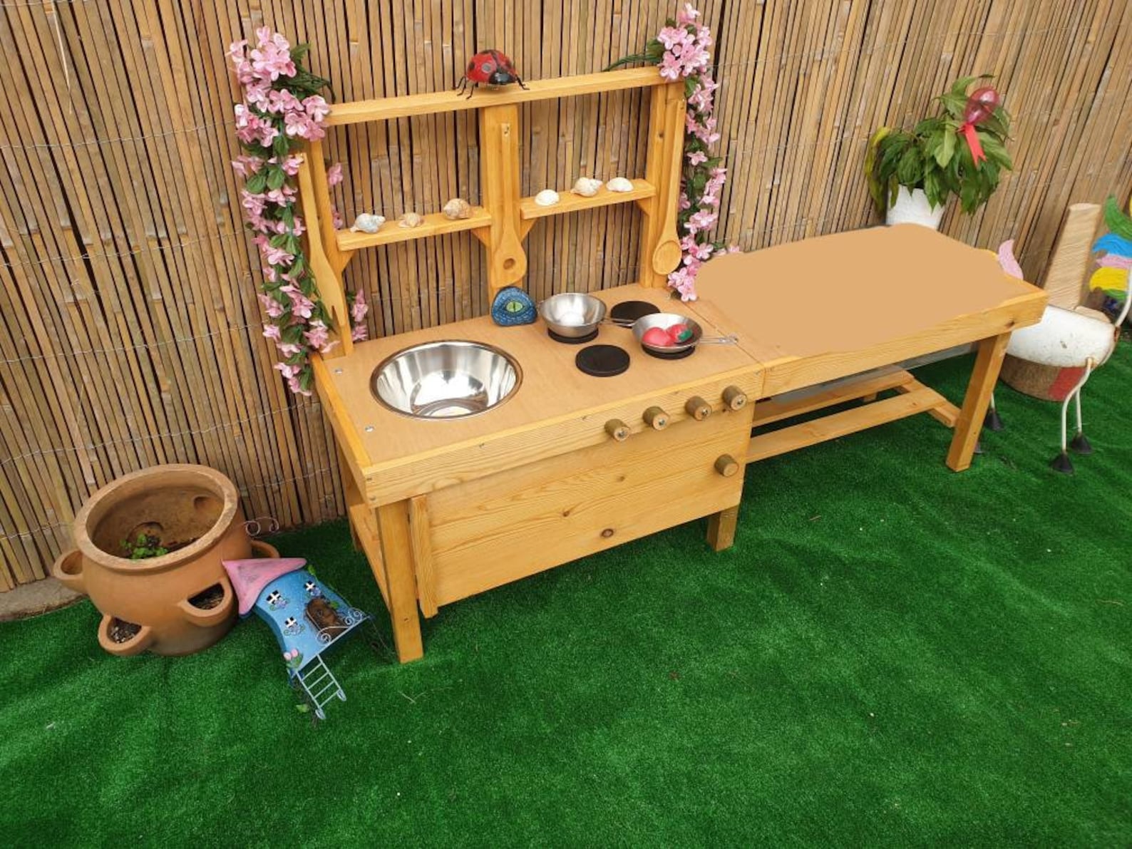 Mud Kitchen With Water/sand Table - Etsy UK
