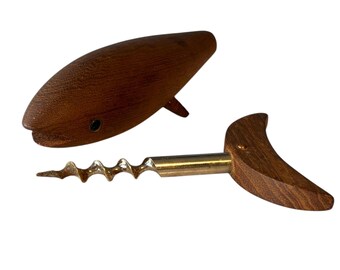 Vintage Lev Kari Danish Fish Corkscrew