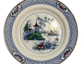 19th Century Pagoda Garden Dinner Plate