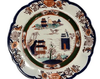 19th Century Pagoda Garden Dinner Plate