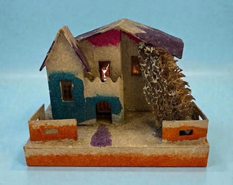 Vintage “Putz” style large house.  Made in Japan.