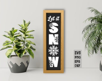 Download Let It Snow Vertical Svg Etsy