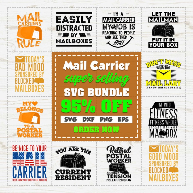Download Mail Carrier SVG Bundle USPS svg Mail Man svg Cricut File | Etsy