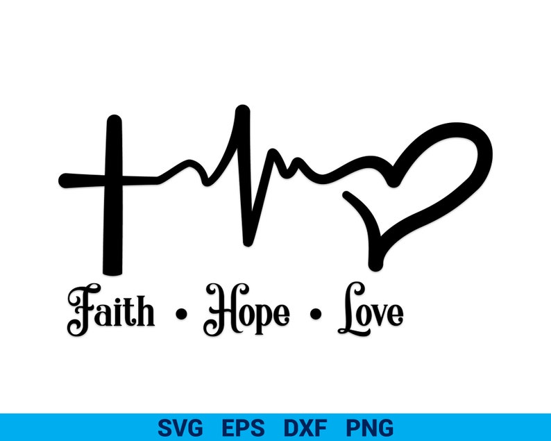 Faith Hope Love Heart SVG Christmas Cut Files Faith Svg - Etsy