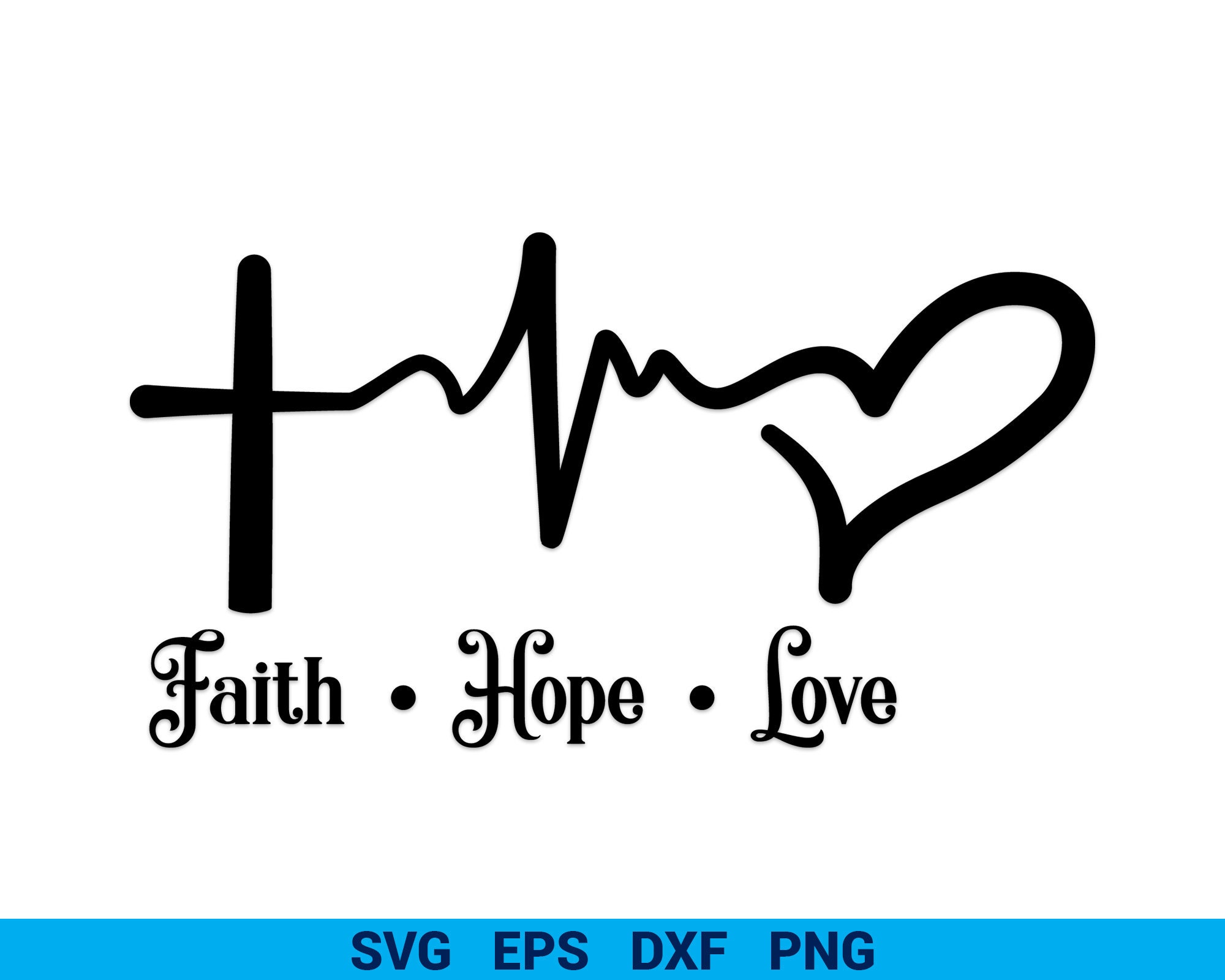 Faith Hope Love Heart SVG Christmas Cut Files Faith Svg Etsy