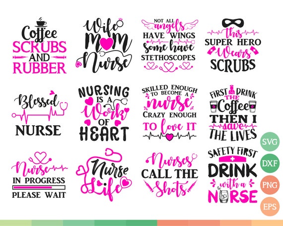 Download Nursing Svg Bundle Nurse Clipart Bundle Nurse Quote Bundle Etsy