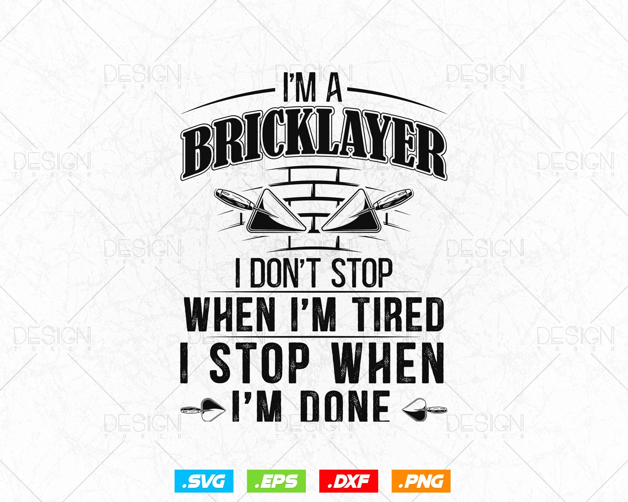 I'm A Bricklayer Concrete Trowel Cement Mason Svg Png, Construction Svg, SVG Files for Cricut Silhouette, Clipart, Instant download