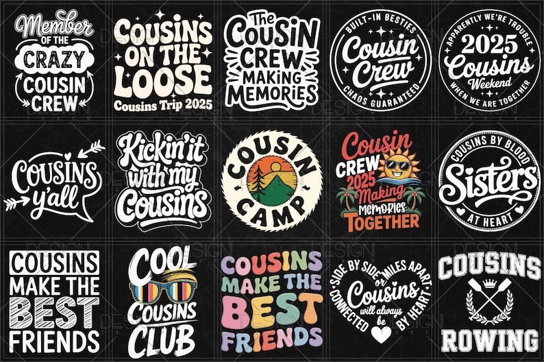 Cousin SVG Bundle, Cousins Matching Shirts, Cousins Trip Tshirts, Team ...