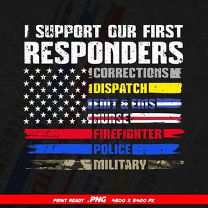 Ersthelfer Held Flagge Krankenschwester EMS Polizei Feuer Militär Vektor T-Shirt Design Png-Dateien, Polizei Krankenschwester Png Sublimationsdateien