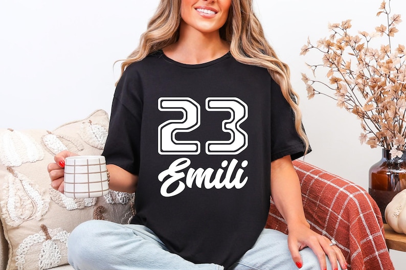 Custom Jersey Name and Number Svg Png, Custom Sports Jersey, Jersey ...