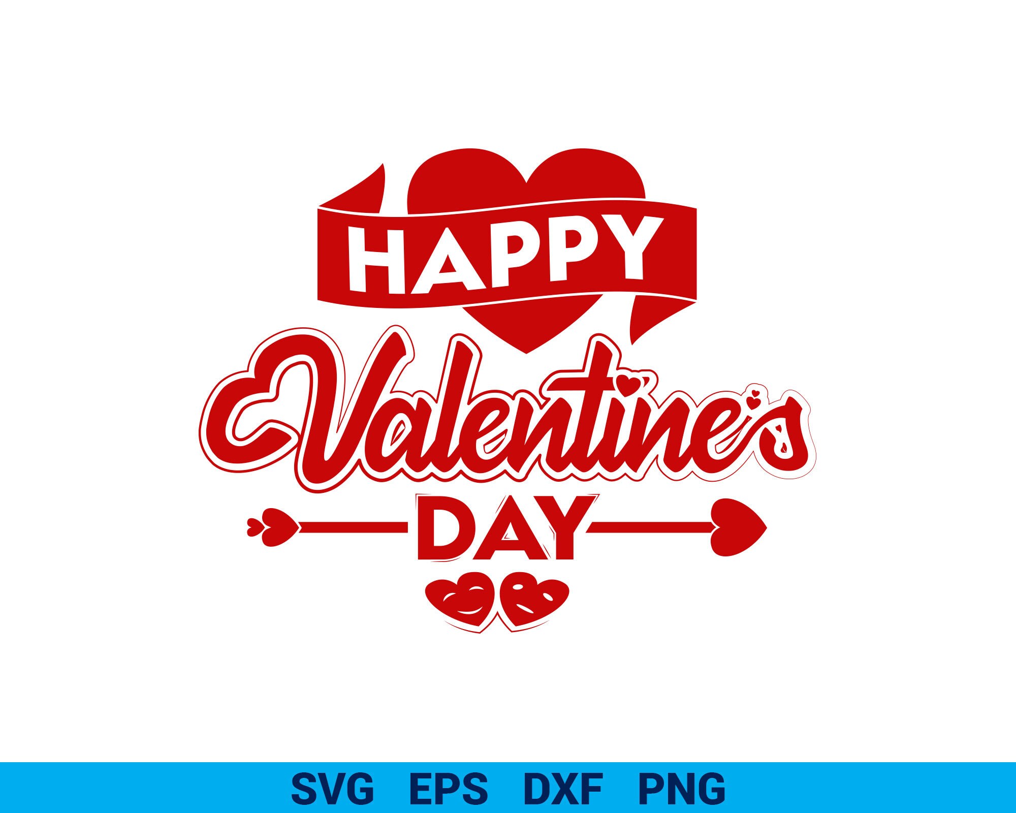 Download Happy Valentines Day Typography Design Svg Heart Svg Love Etsy