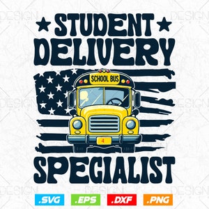 Schulbusfahrer SVG, Vatertagsgeschenk, Schulbusfahrer, Schulbusfahrer, Busfahrer Geschenk, 4. Juli, amerikanische Flagge, 4