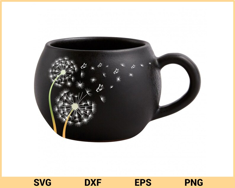 Download Dandelion with Butterfly svg Cutting files Butterfly svg ...