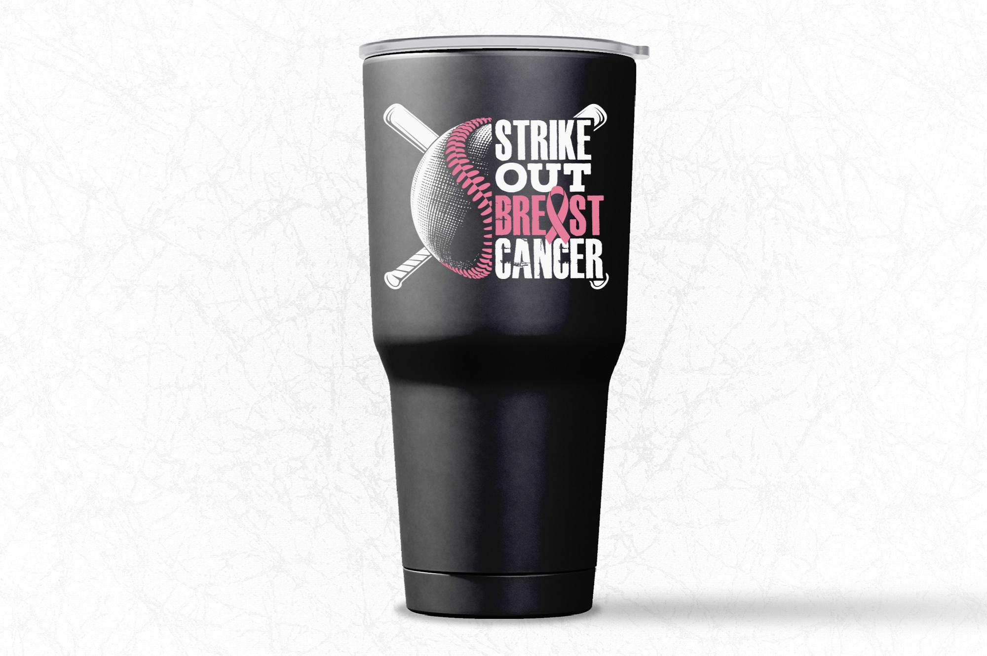 Baseball Strike Out Breast Cancer Svg Png, Breast Cancer Awareness ...
