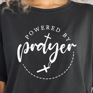 Powered By Prayer Svg Png Files, Prayer Svg, Christian Svg, God Svg ,Livin&#39; On A Prayer Svg, Rise Up And Pray, Prayer Warrior Svg