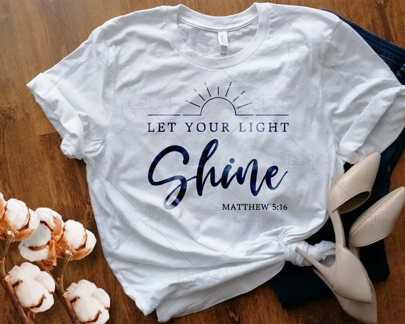 Let Your Light Shine Svg Png Files, Be the Light Svg, Christian Svg ...
