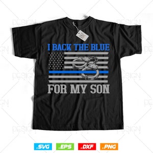a black shirt with a thin blue line on it