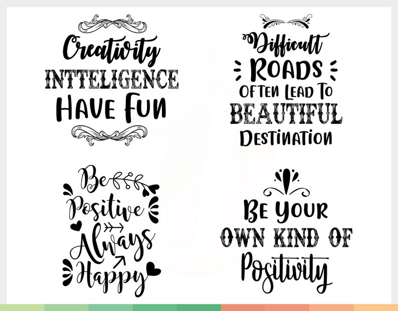 Download Inspirational Svg Bundle 24 Cut Files Motivational quote svg | Etsy