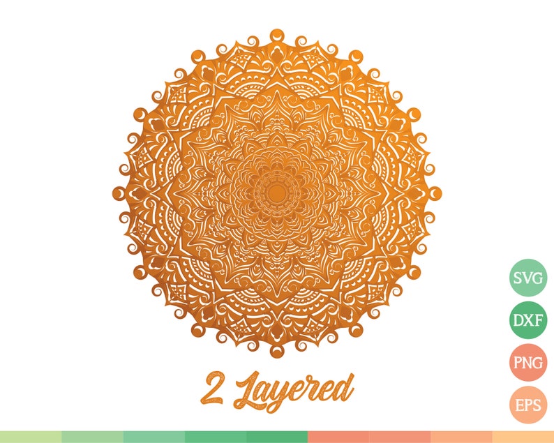 Download 2 Layered Mandala svg Gold Mandala svg Boho SVG svg png | Etsy