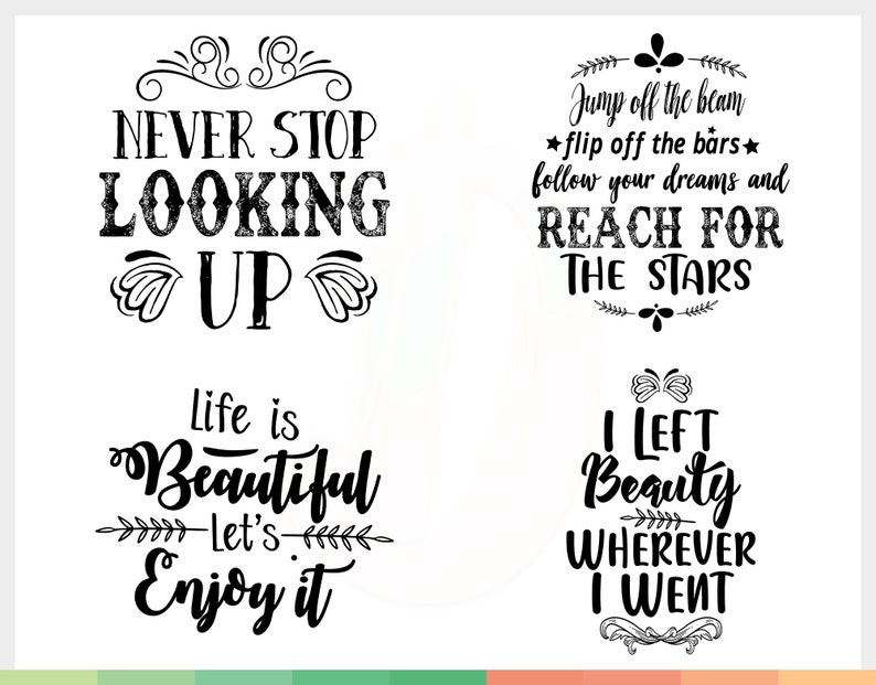 Download Inspirational Svg Bundle 24 Cut Files Motivational quote svg | Etsy