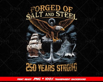 250.º aniversario de Estados Unidos: Forjado en sal y acero, 250 años de fortaleza, regalo del 4 de julio, archivo digital histórico estadounidense de 1776 a 2026
