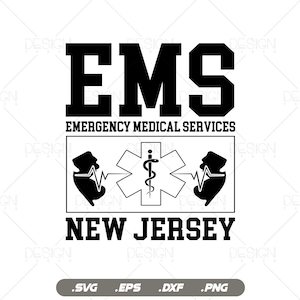 EMS Emergency Medical Services Svg, First Responder Gift, EMT Svg, EMT Star of Life, Emt shirts, Svg Files for Cricut Silhouette