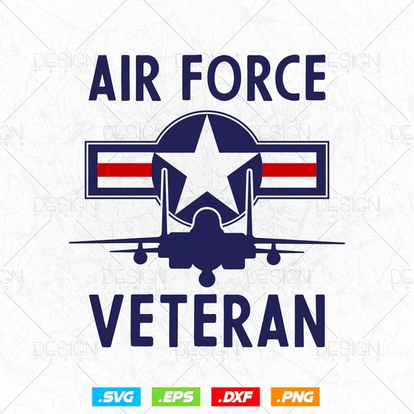 Air Force Veteran Vintage Roundel and F15 Jet Svg Png, Military Svg, Airplane Svg, Air Force 1, Svg Files for Cricut, Instant download