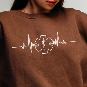 Ersthelfer Herzschlag EKG Puls medizinische EMT Sanitäter svg, Emt Stern des Lebens, EMS svg, svg-Dateien für Cricut Silhouette, Instant Download