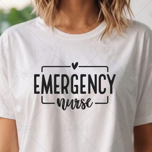 Emergency Nurse Svg files, ER Nurse Svg, Gift for ED RN, Emergency nurse shirt gift