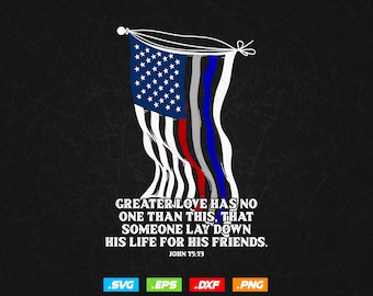 First Responder Bijbelvers dunne lijn VS vlag Svg Png, frontlinie helden politie brandweer EMS christelijk gebed geschenken Tshirt, digitale download