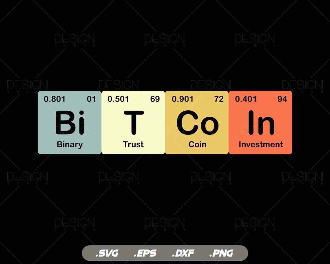 Bitcoin Periodic Table Cryptocurrency BTC Funny Vintage Vector T-shirt ...