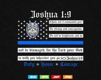 Law Enforcement Police Themed Blue Line USA Flag Vector T-shirt Design Svg File, Police Officer svg files for cricut