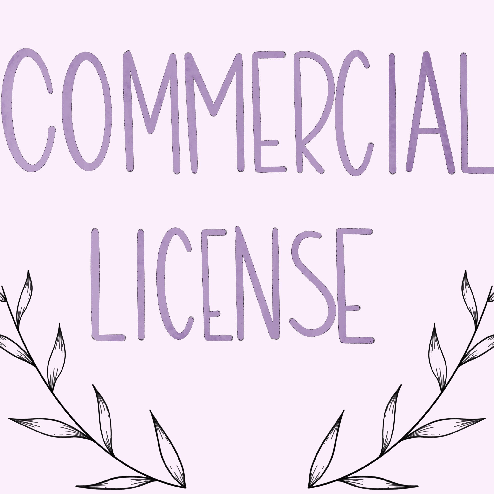 Commercial License Etsy