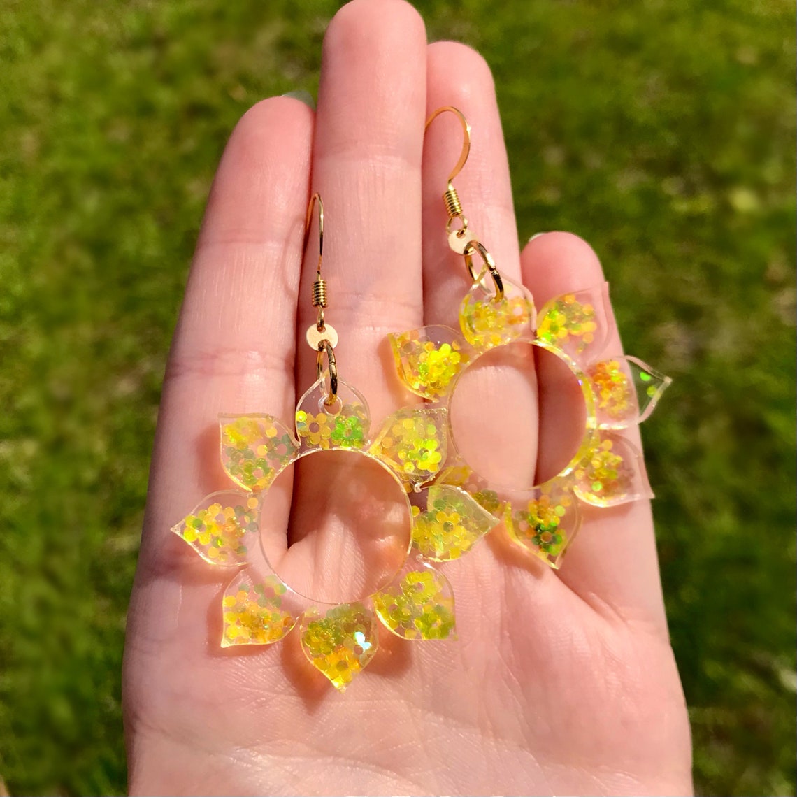 Sunflower 70s Earrings Retro Flower Earrings Vintage Daisy Etsy Nederland