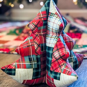 Stuffed Fabric Christmas Tree - Country Christmas Plaid