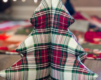 Stuffed Fabric Christmas Tree - Classic Plaid