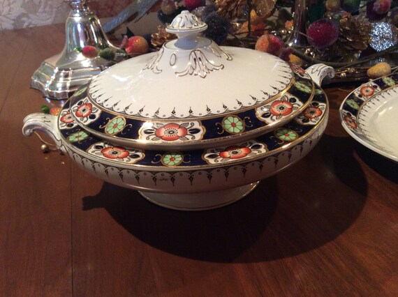 Haus Wohnen Contemporary Bombay Soup Tureen And Platter 12 X 8