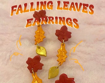 Falling Leaves Stud Earrings