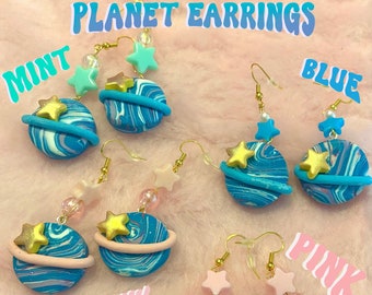 Marbled Planet Earrings
