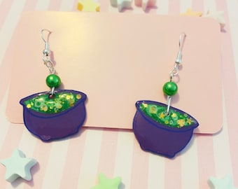 Witch Cauldron Earrings