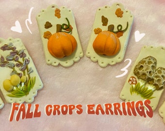 Fall Crops Polymer Clay Earrings