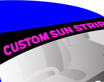 Sun Strip Visor Vinyl Decal – Premium Windshield Banner 60x8 Inches (Black, Glossy/Matte/Metallic)