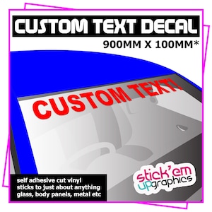 CUSTOM TEXT Decal 900mm x 100mm