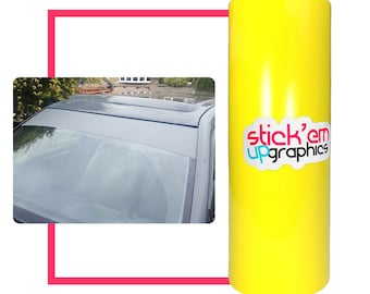 20 zoll Matte Lemon Sun Strip Sun Visor Vinyl 200mm hoch x 1400mm lang